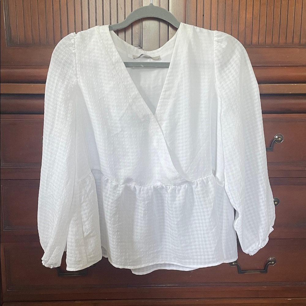 LOFT white blouse